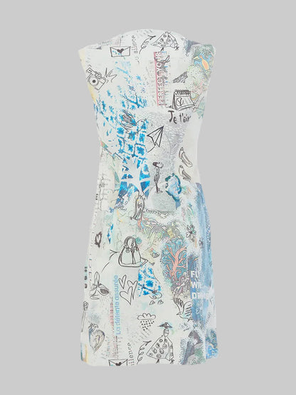 Collage Zip Dress