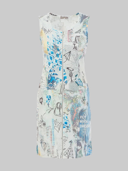 Collage Zip Dress
