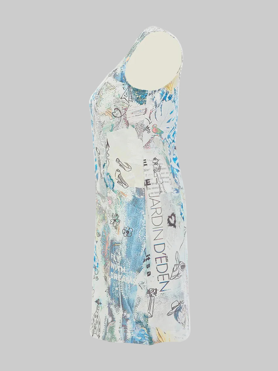 Collage Zip Dress