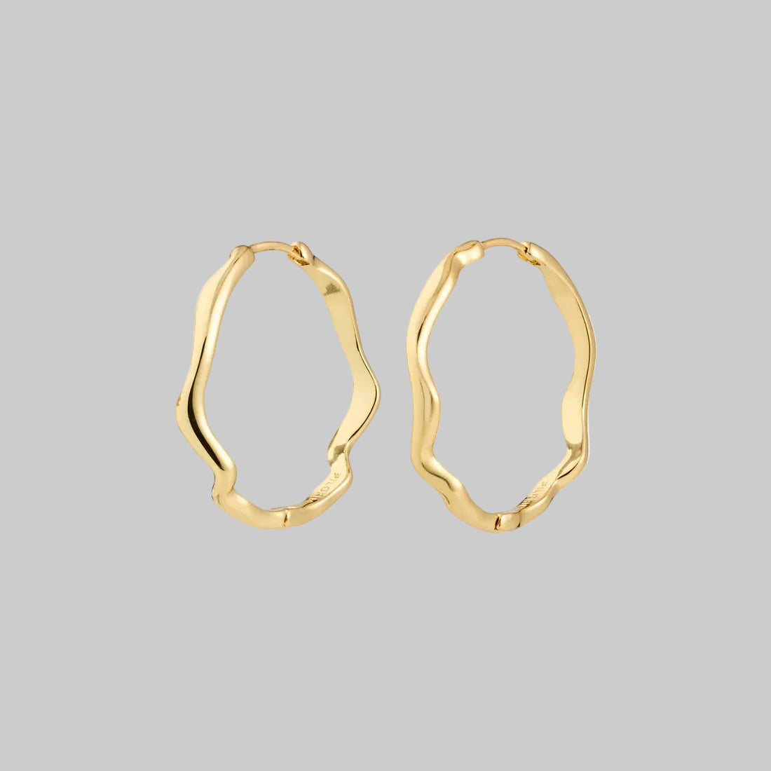 Larkin Recycled Wavy Hoop Earrings