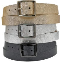 Pearlized Italian Leather Belt