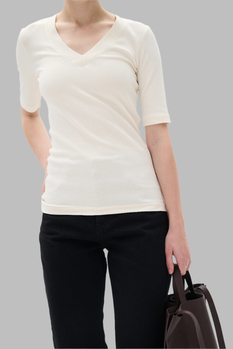 InWear Top TShirt Ribbed V