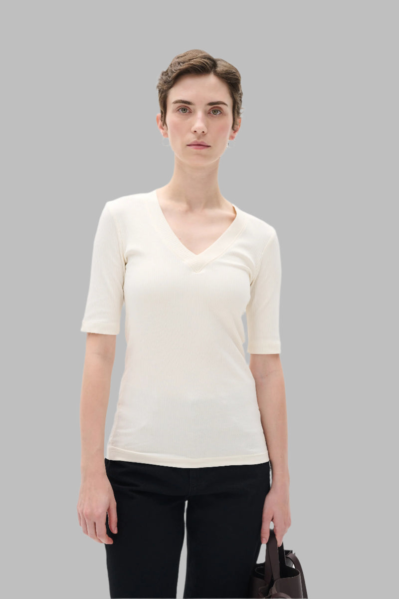 InWear Top TShirt Ribbed V