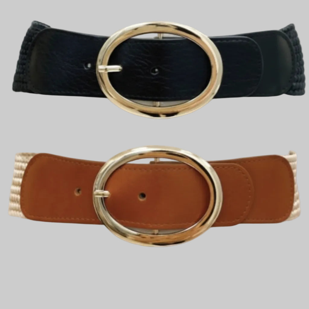 Leather Belt With Elastic