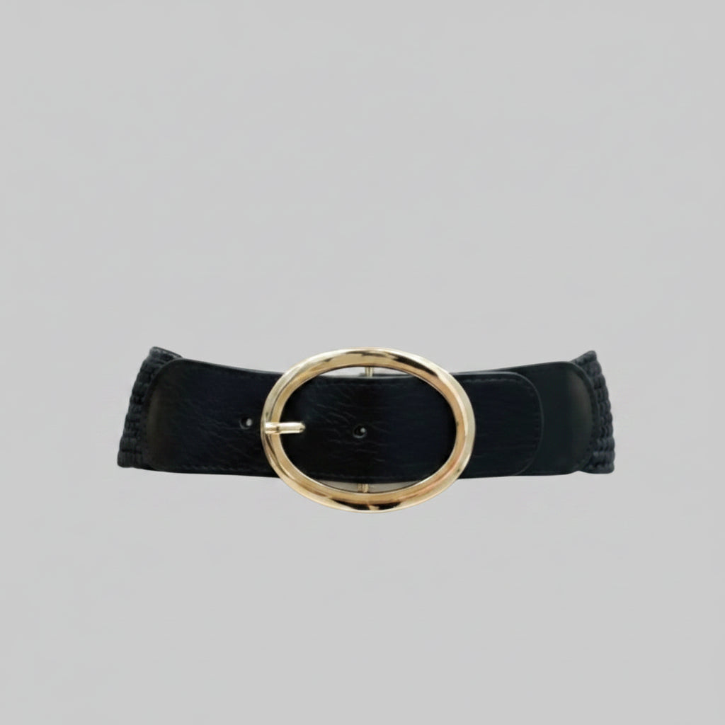 Leather Belt With Elastic