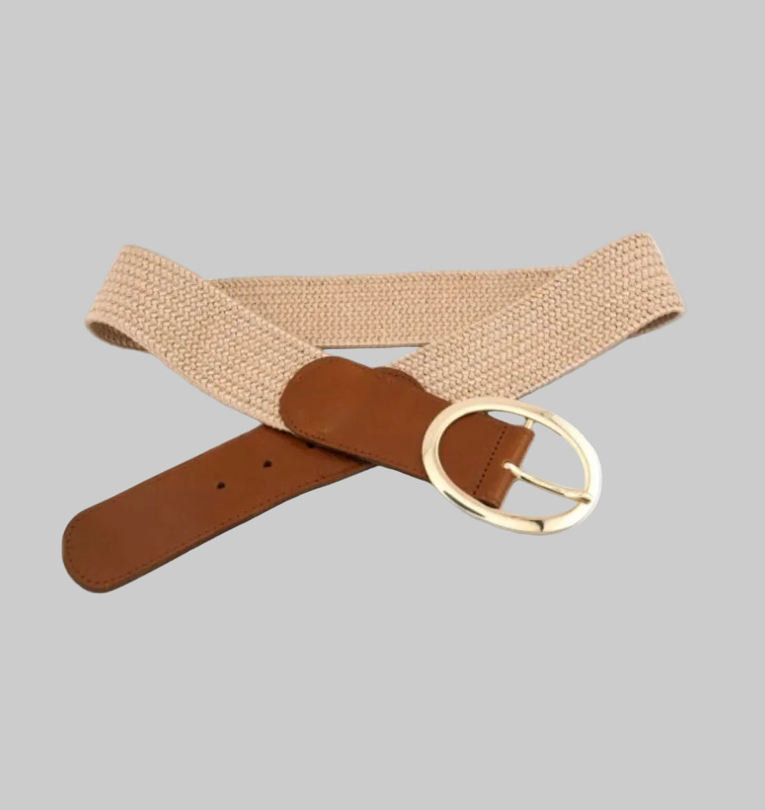 Leather Belt With Elastic