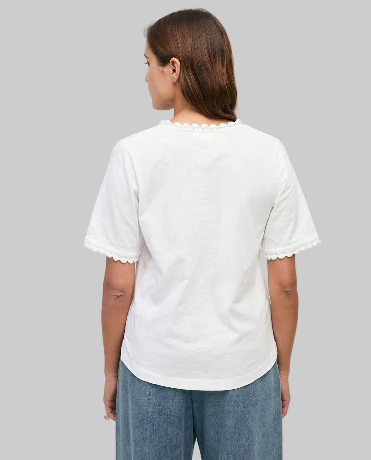T-Shirt With Crochet Accents