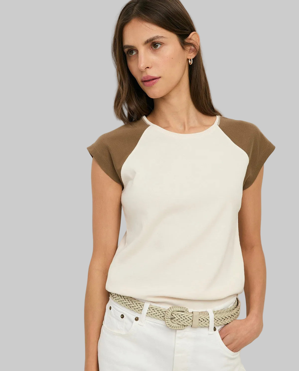 Two Tone Cotton T-Shirt