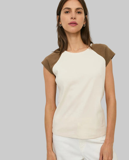 Two Tone Cotton T-Shirt
