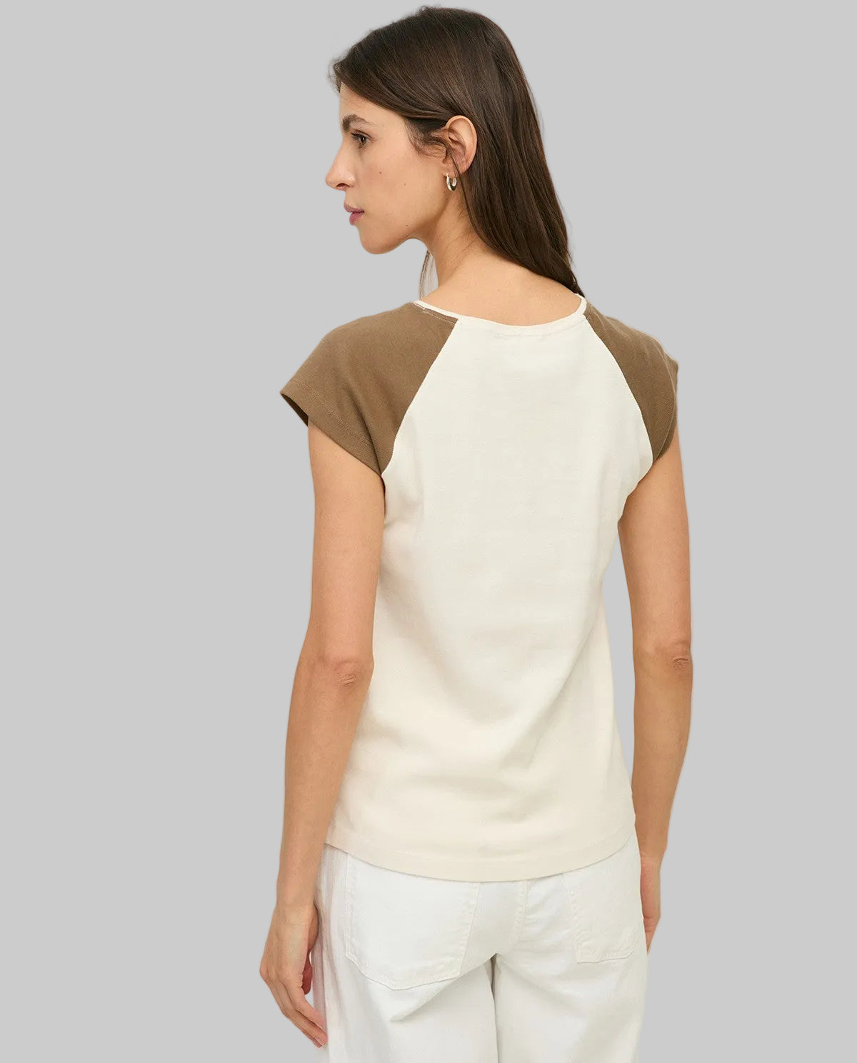 Two Tone Cotton T-Shirt