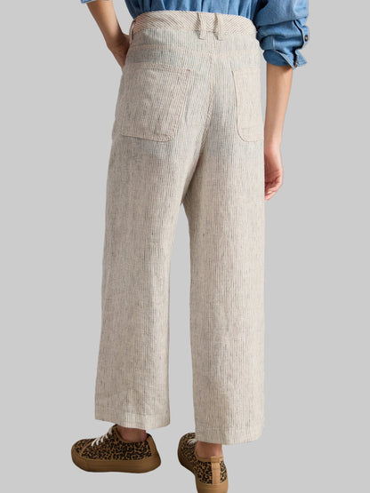 Tia Linen Cropped Trouser