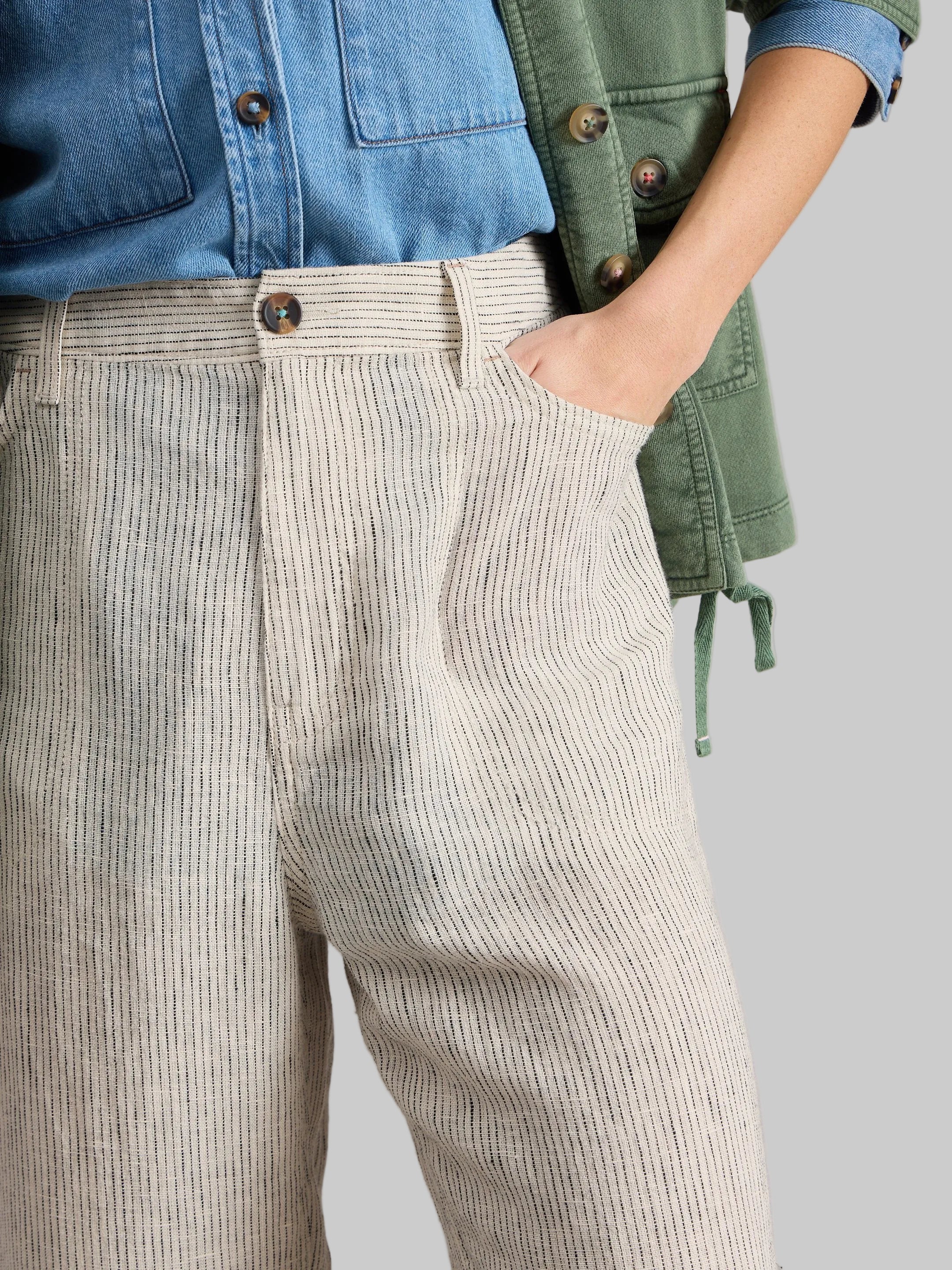 Tia Linen Cropped Trouser