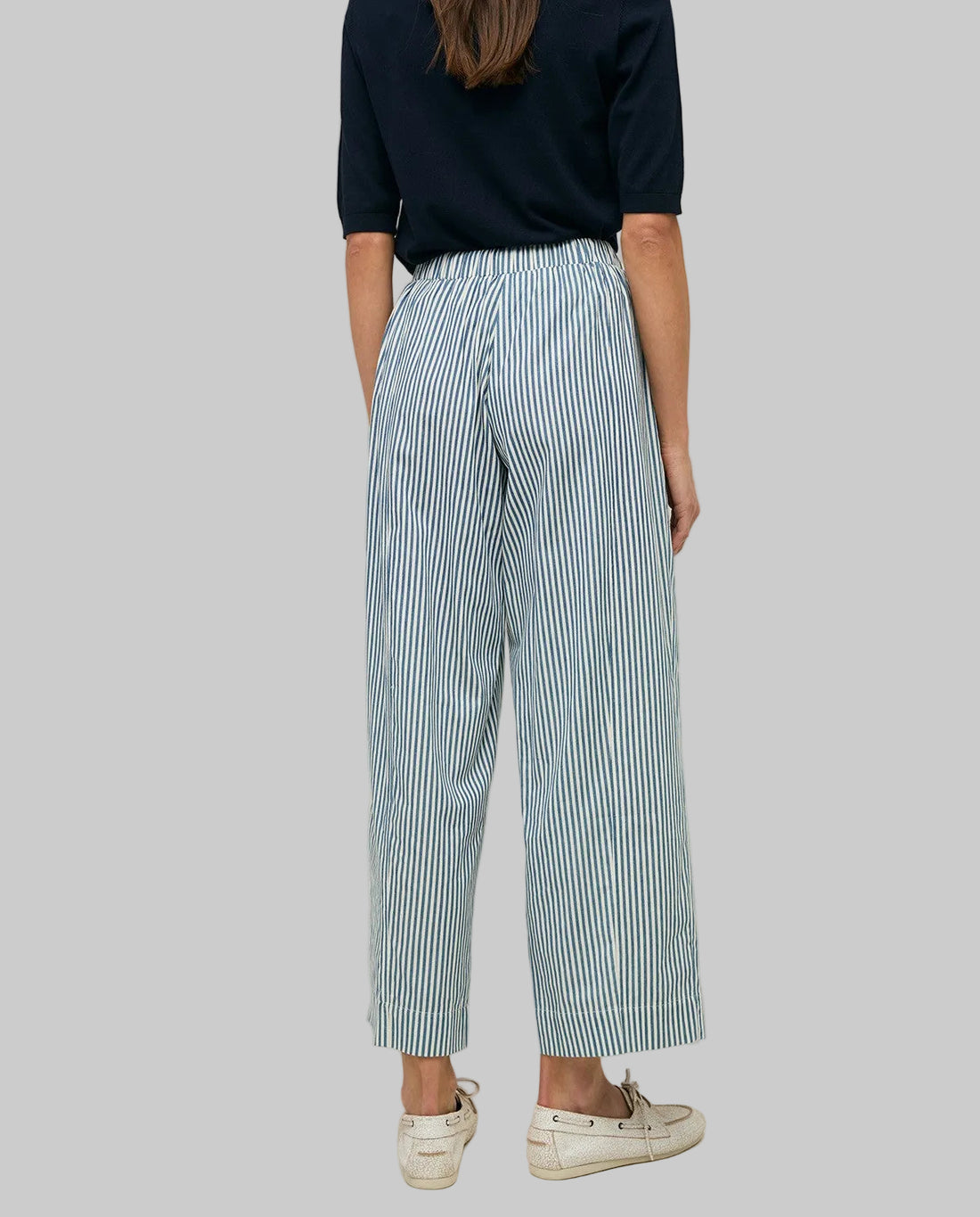 Wide Leg Striped Trousers