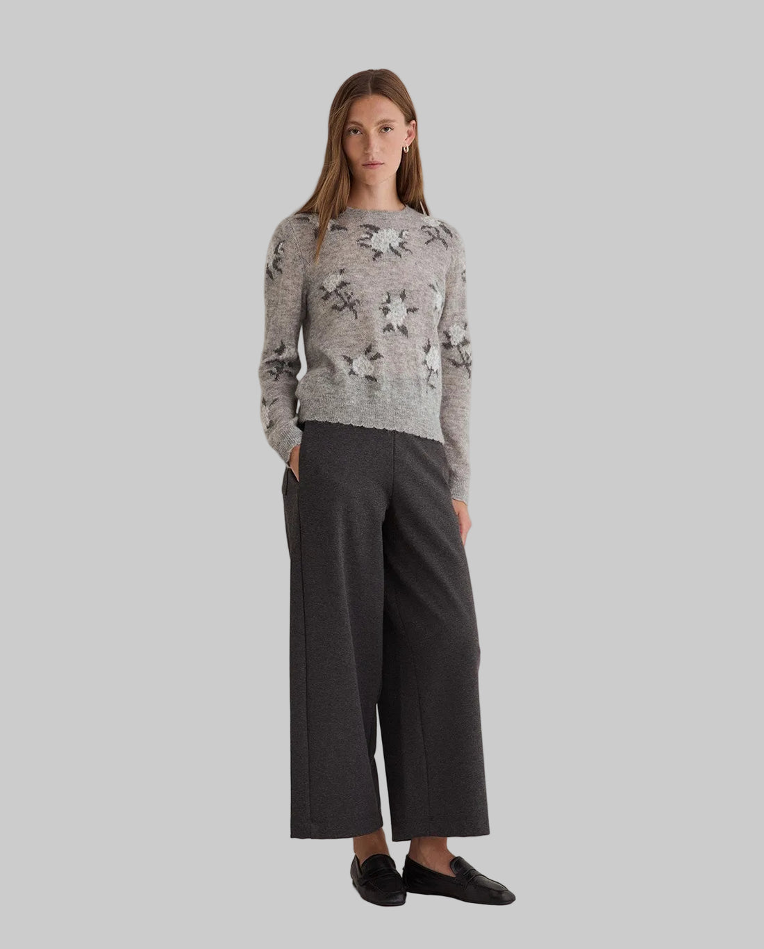 Wide Leg Knit Trouser