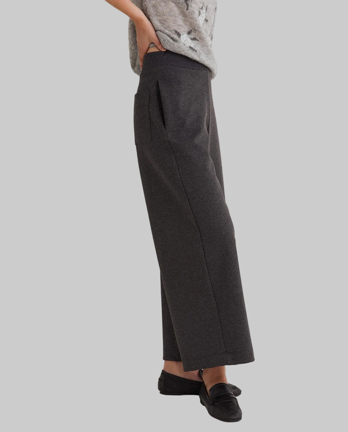 Wide Leg Knit Trouser