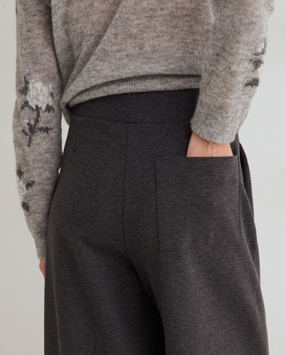 Wide Leg Knit Trouser