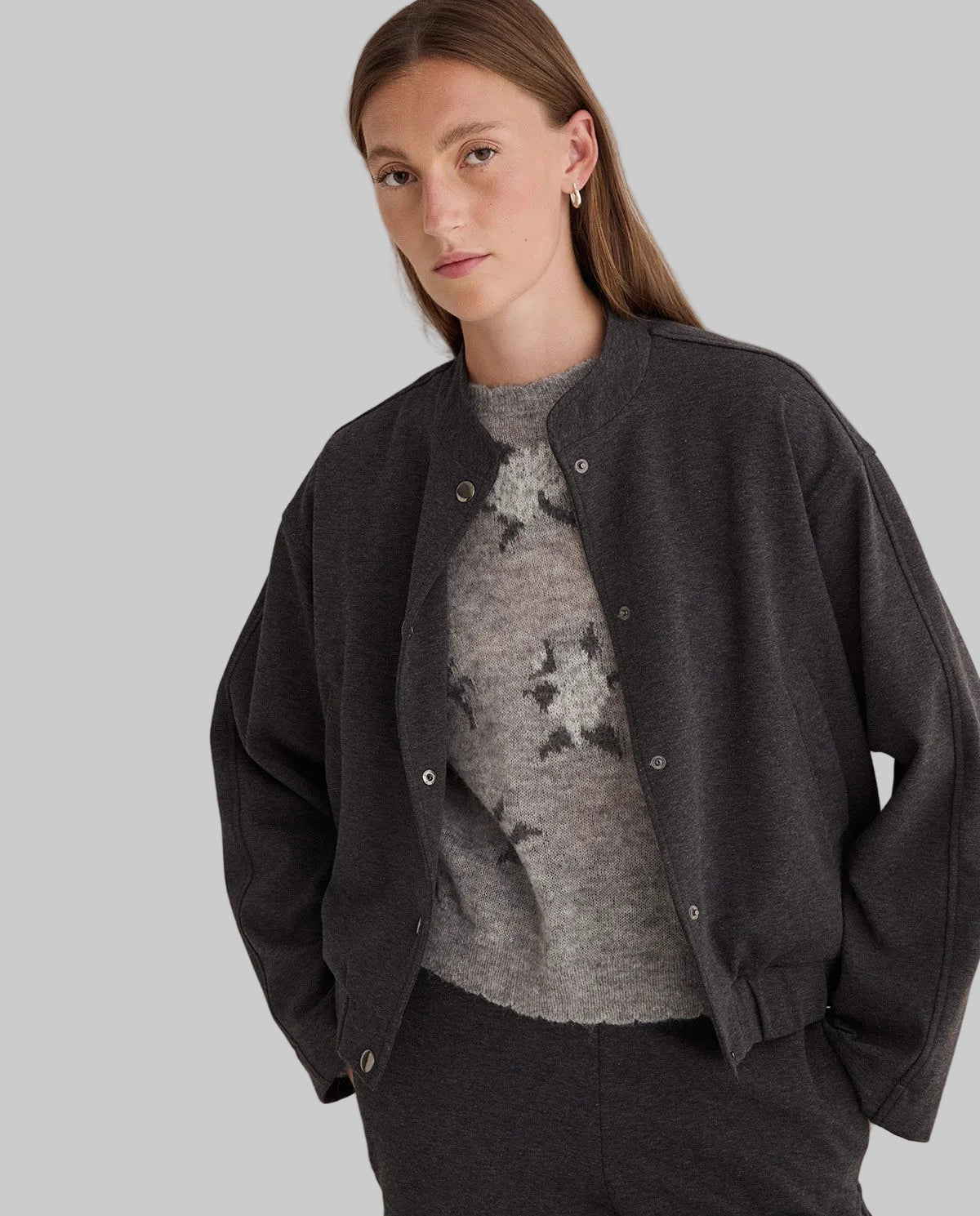 Knit Bomber Jacket