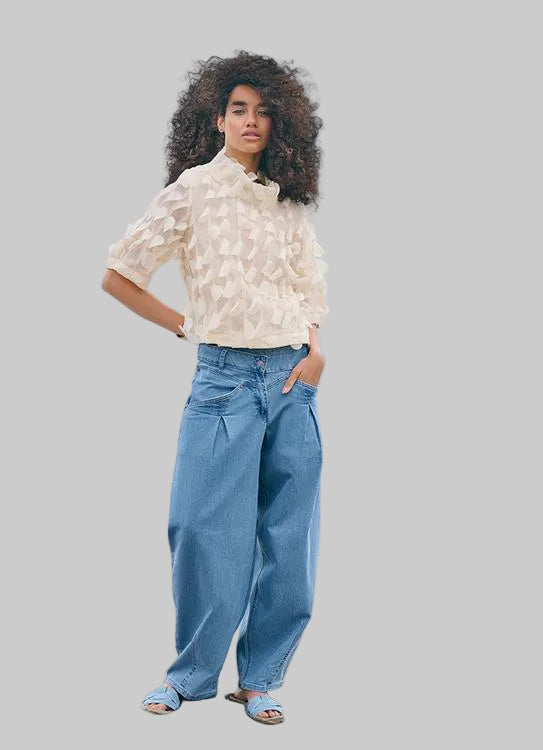 Crossover Front Denim Jean