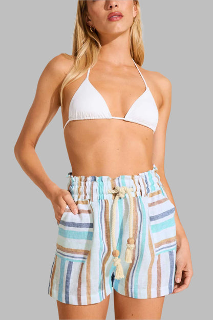 Avery Short - Tidal Stripe EcoLinen
