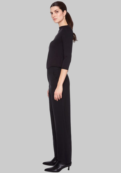 Solid Compression Wide Leg Full Length Pant