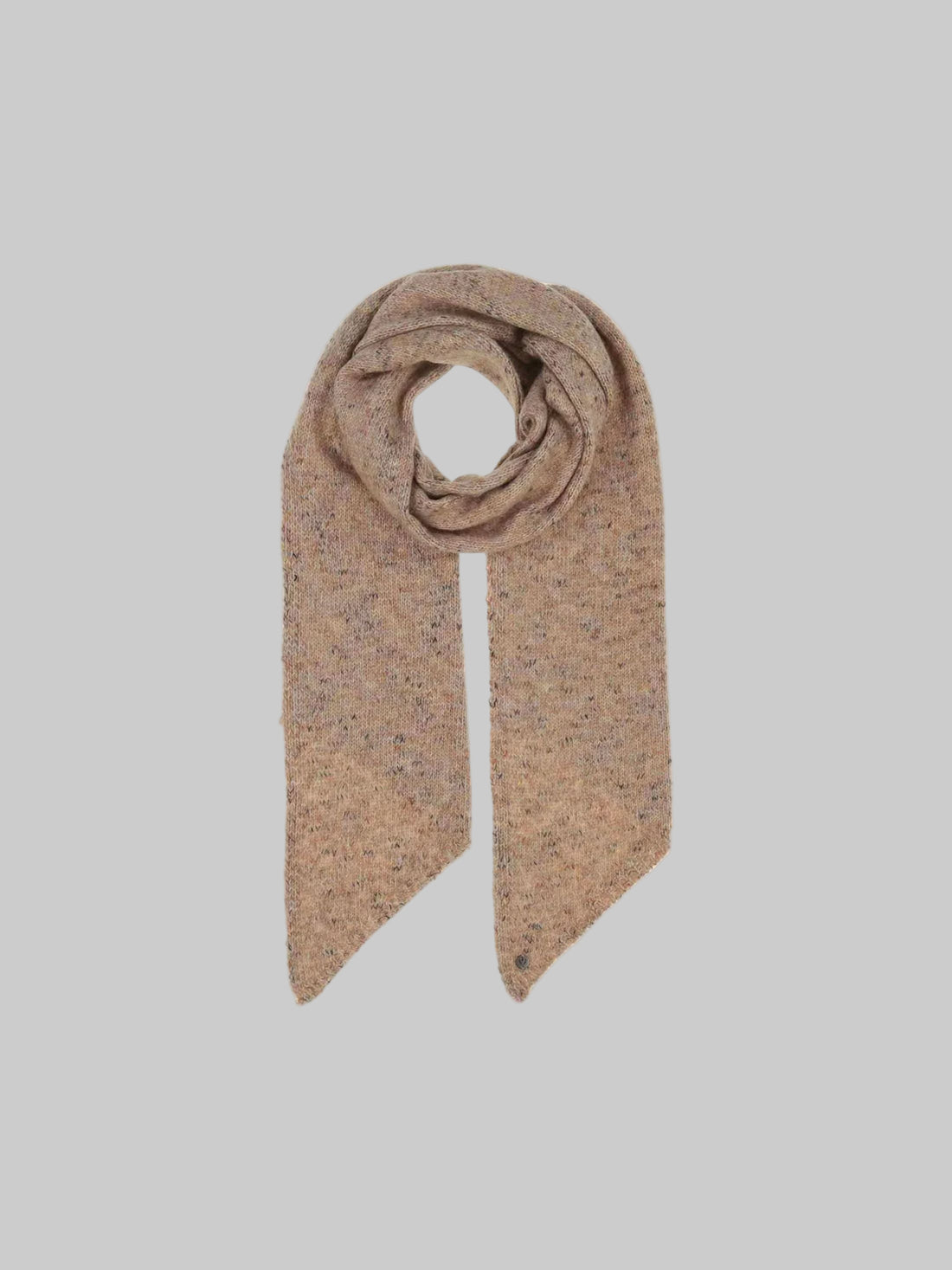 Mottled Knitted Scarf With Glitter