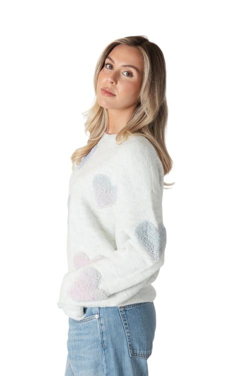 Lyla & Lux Top Sweater Hearts