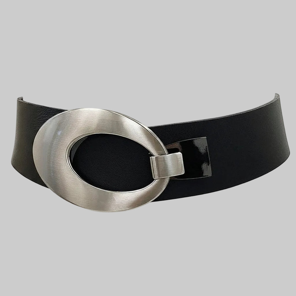 Leather Belt With Elastic Back
