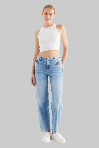 Beth Mid Waist Cropped Jean