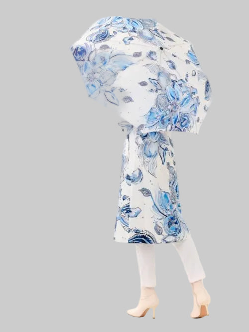 Blue Flowers Umbrella