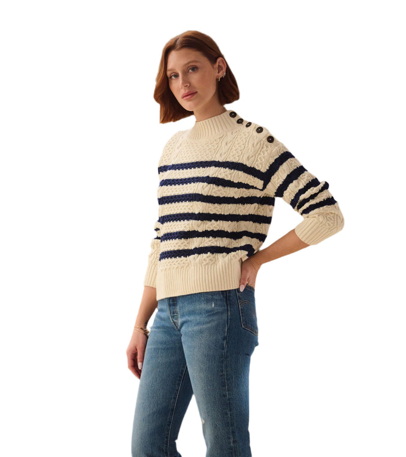 Hatley Top Sweater Button Neck