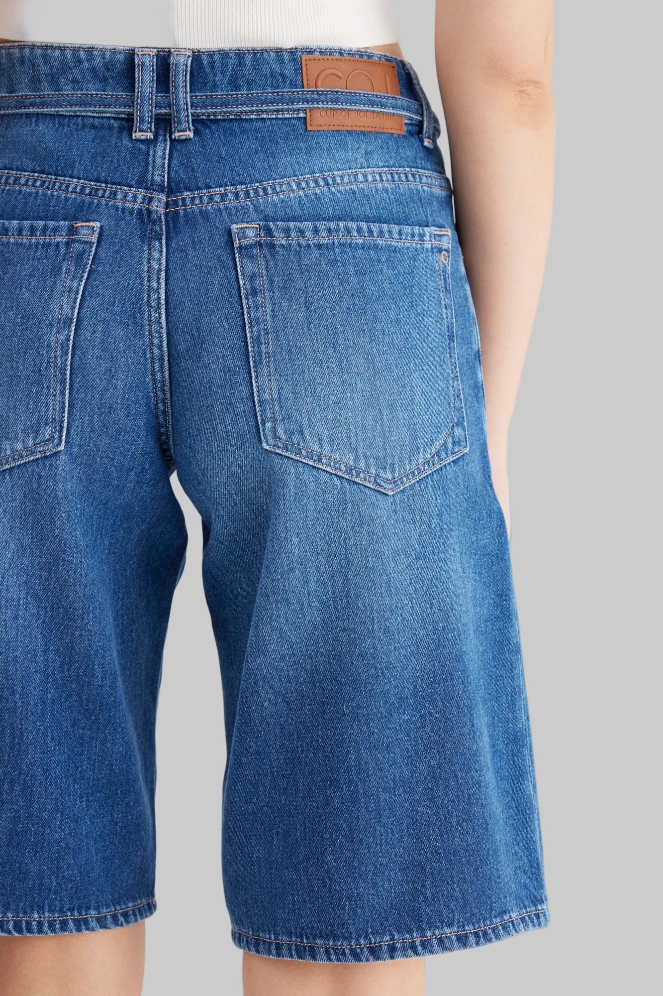 Harper Mid Waist Midi Length 5 Pocket Shorts