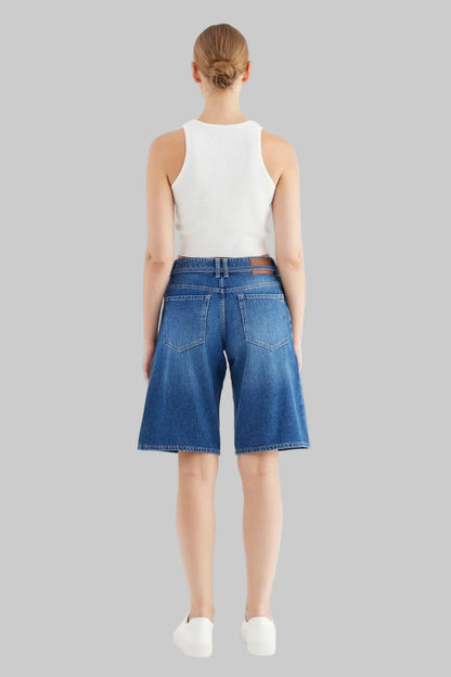 Harper Mid Waist Midi Length 5 Pocket Shorts
