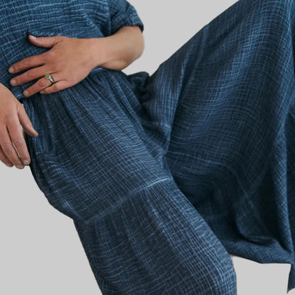 Crinkle Cotton Skirt Pants