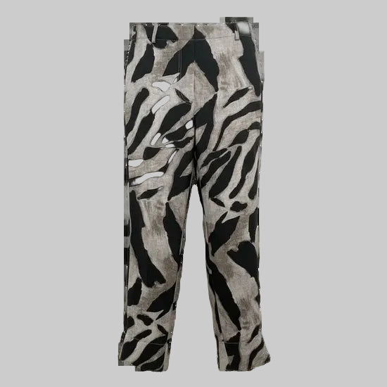 Animal Print Linen Trouser