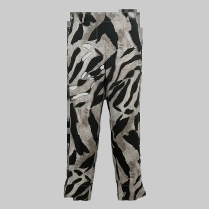 Animal Print Linen Trouser