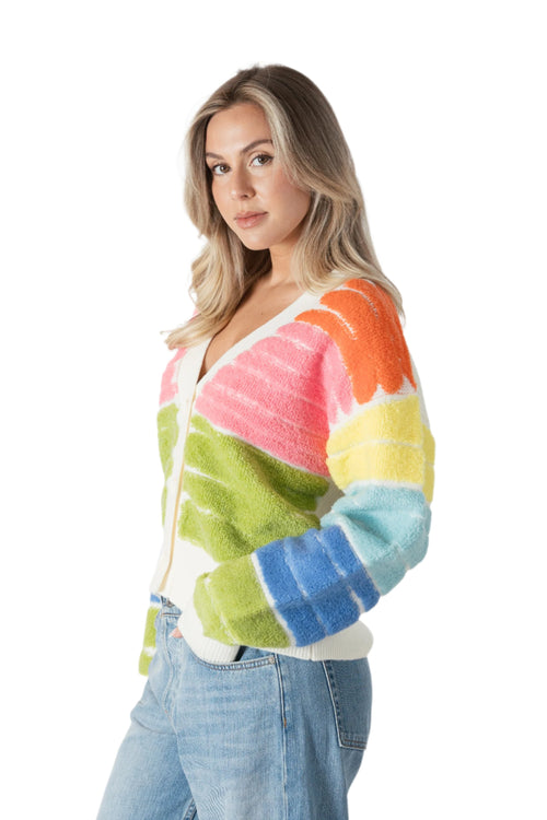 Lyla & Lux Top Cardigan Stripe