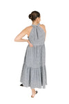 Halter-Neck Tiered Maxi Dress