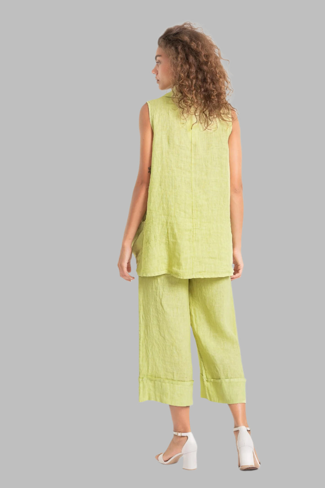 Cowl Neck French Linen Top