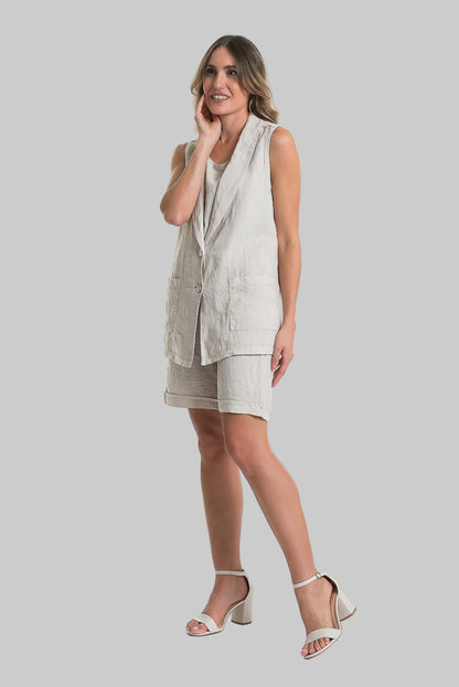 French Linen Vest