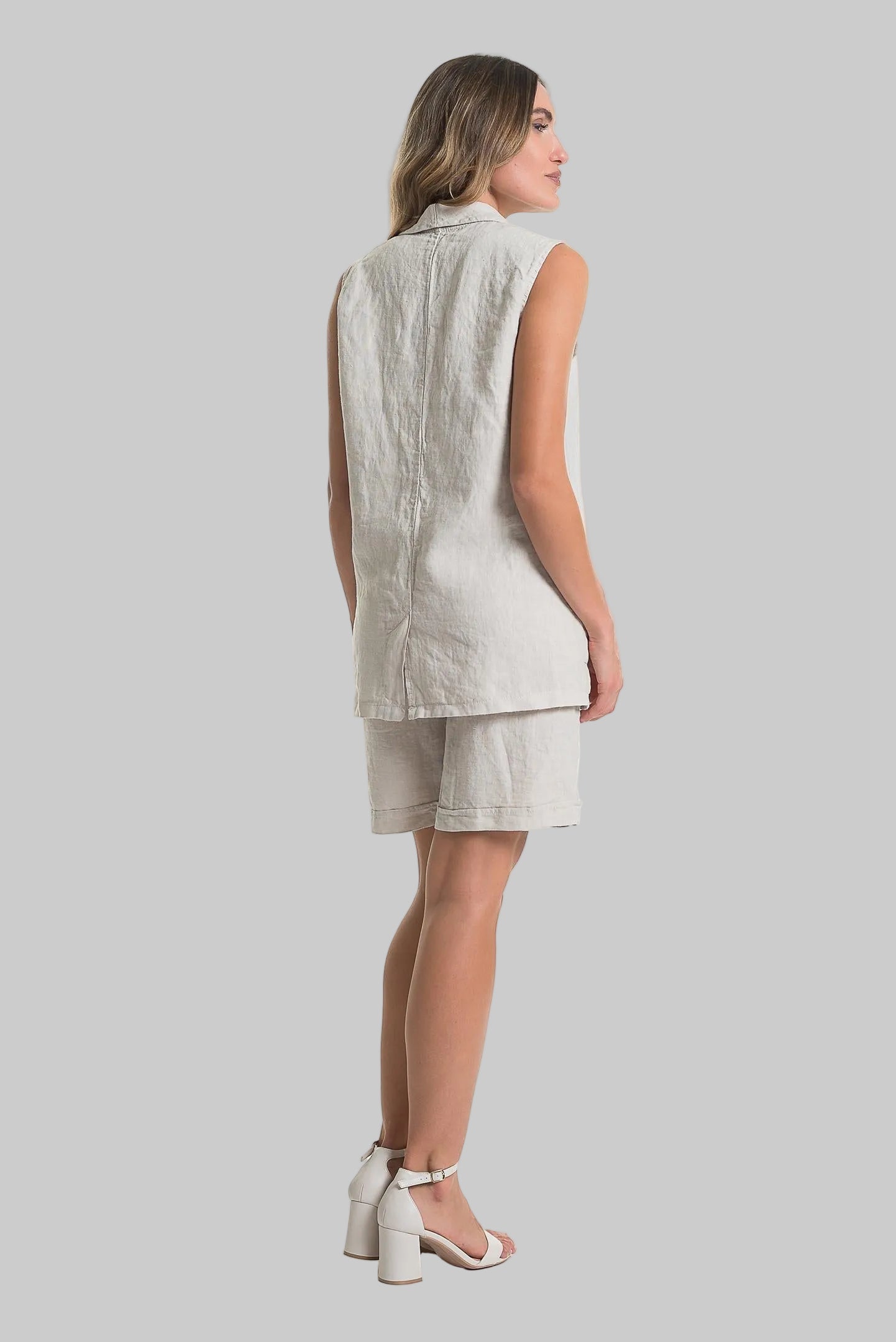 French Linen Vest
