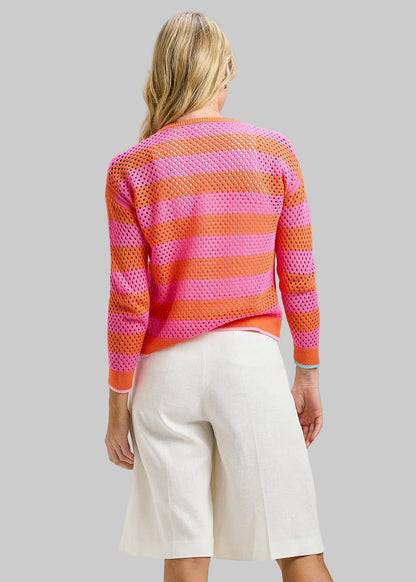 Pointelle Zip Cardigan
