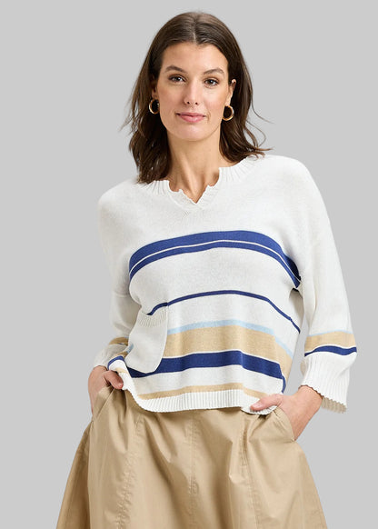Crop Stripe Sweater