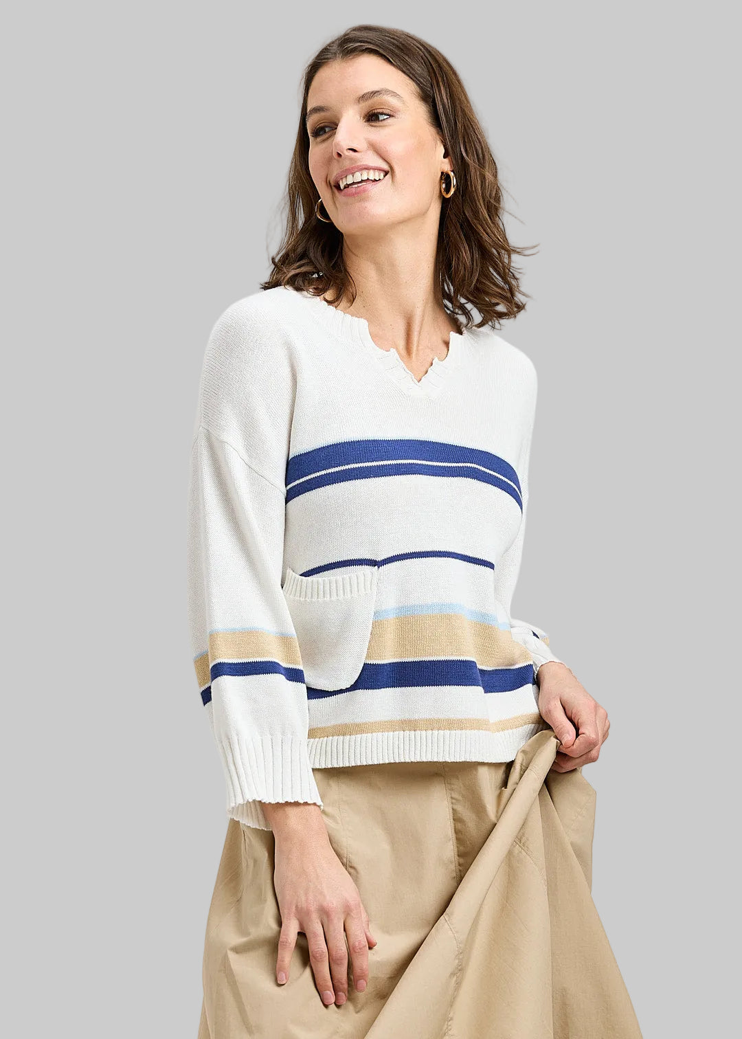 Crop Stripe Sweater