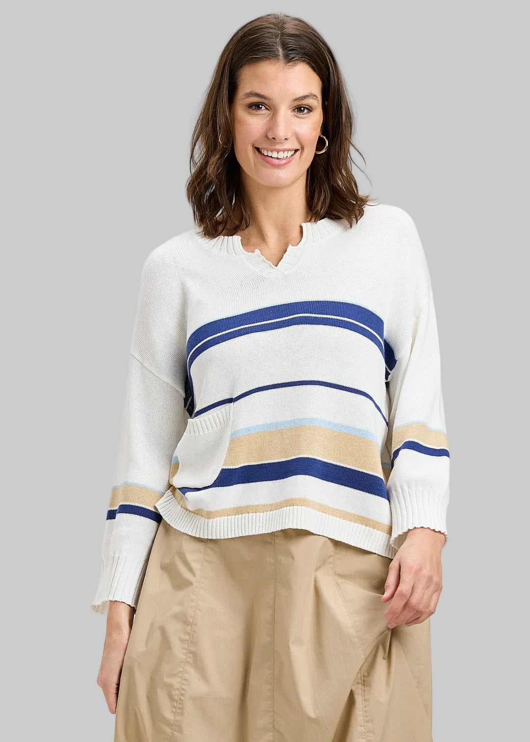 Crop Stripe Sweater