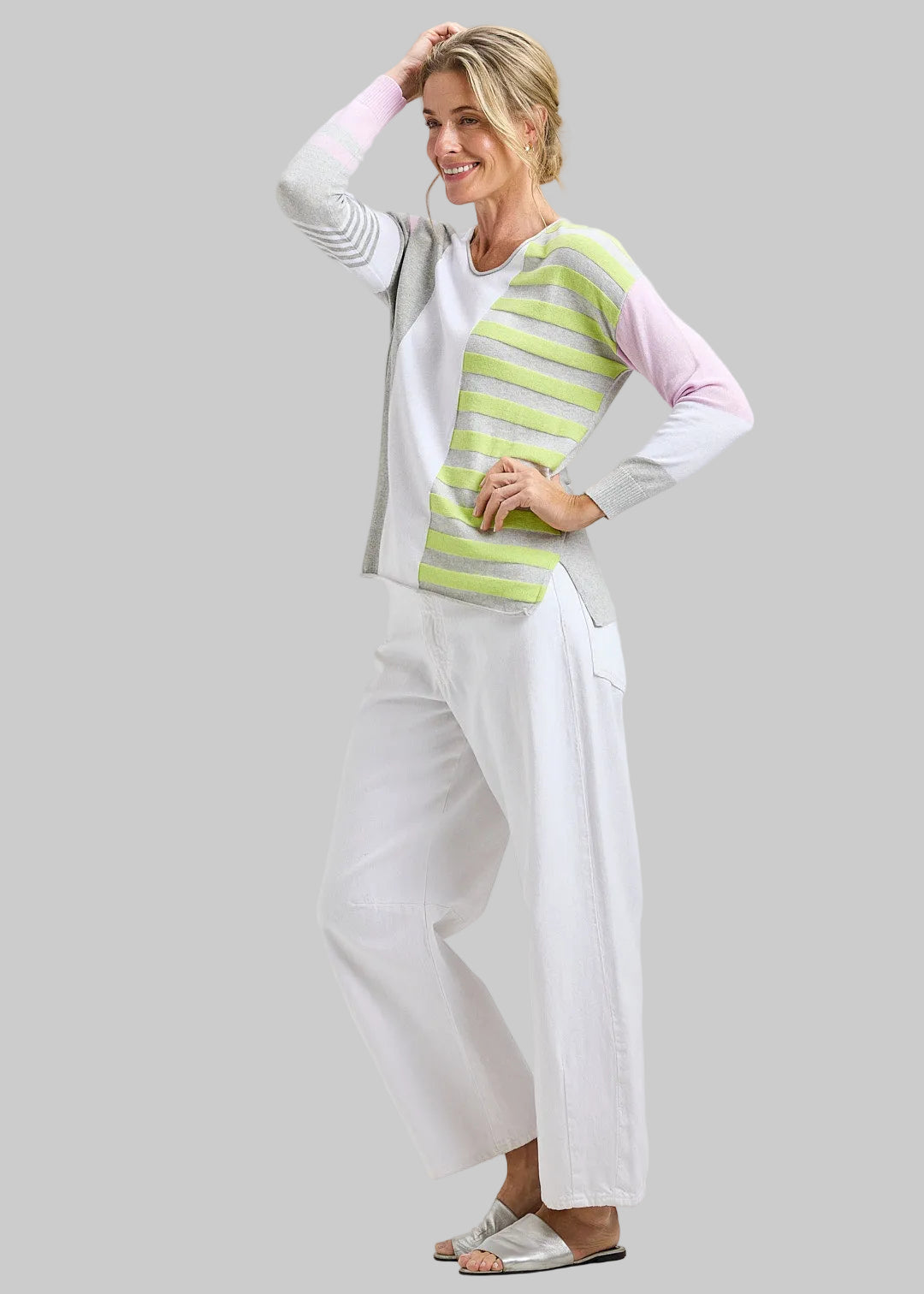 Contrast Striped Sweater