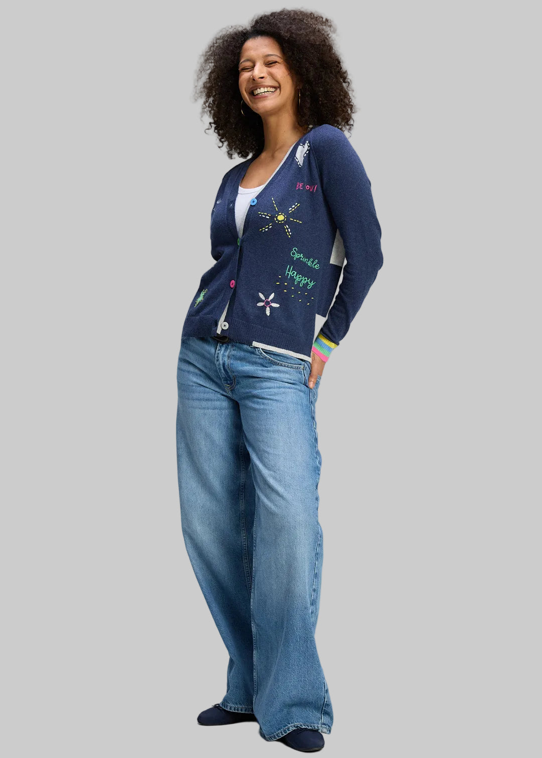 Good Vibes Denim Cardigan