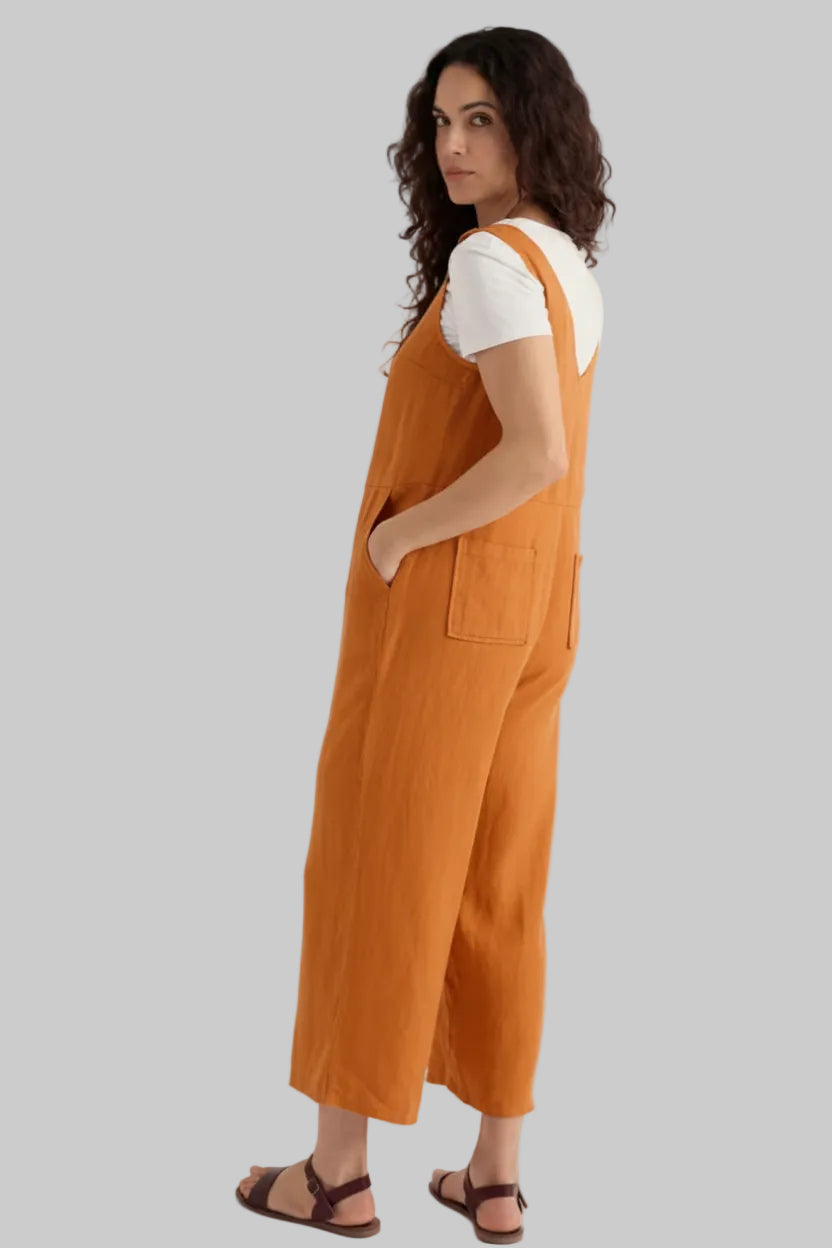Air Wide Leg Linen Jumpsuit