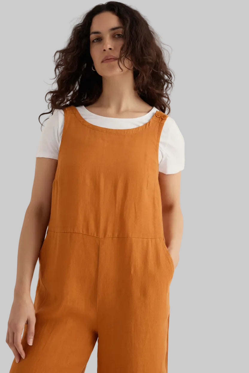 Air Wide Leg Linen Jumpsuit