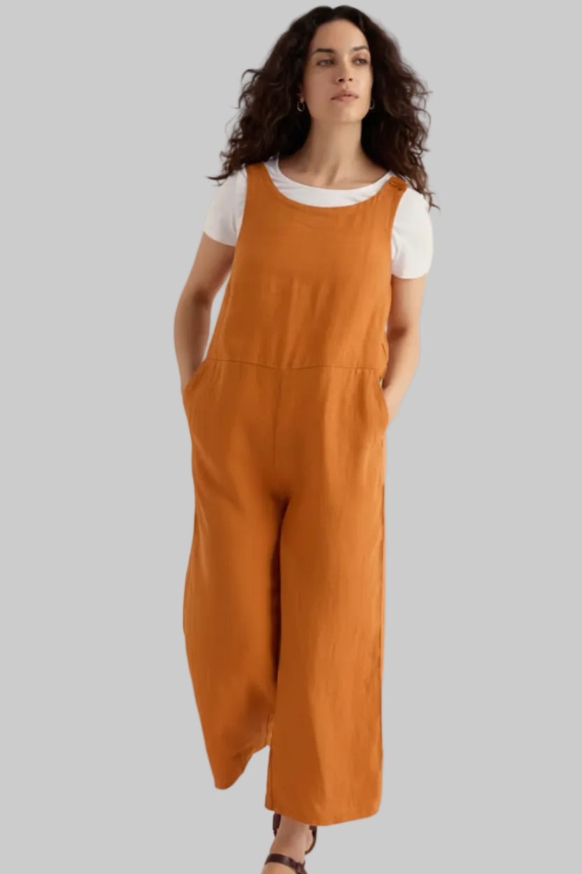 Air Wide Leg Linen Jumpsuit