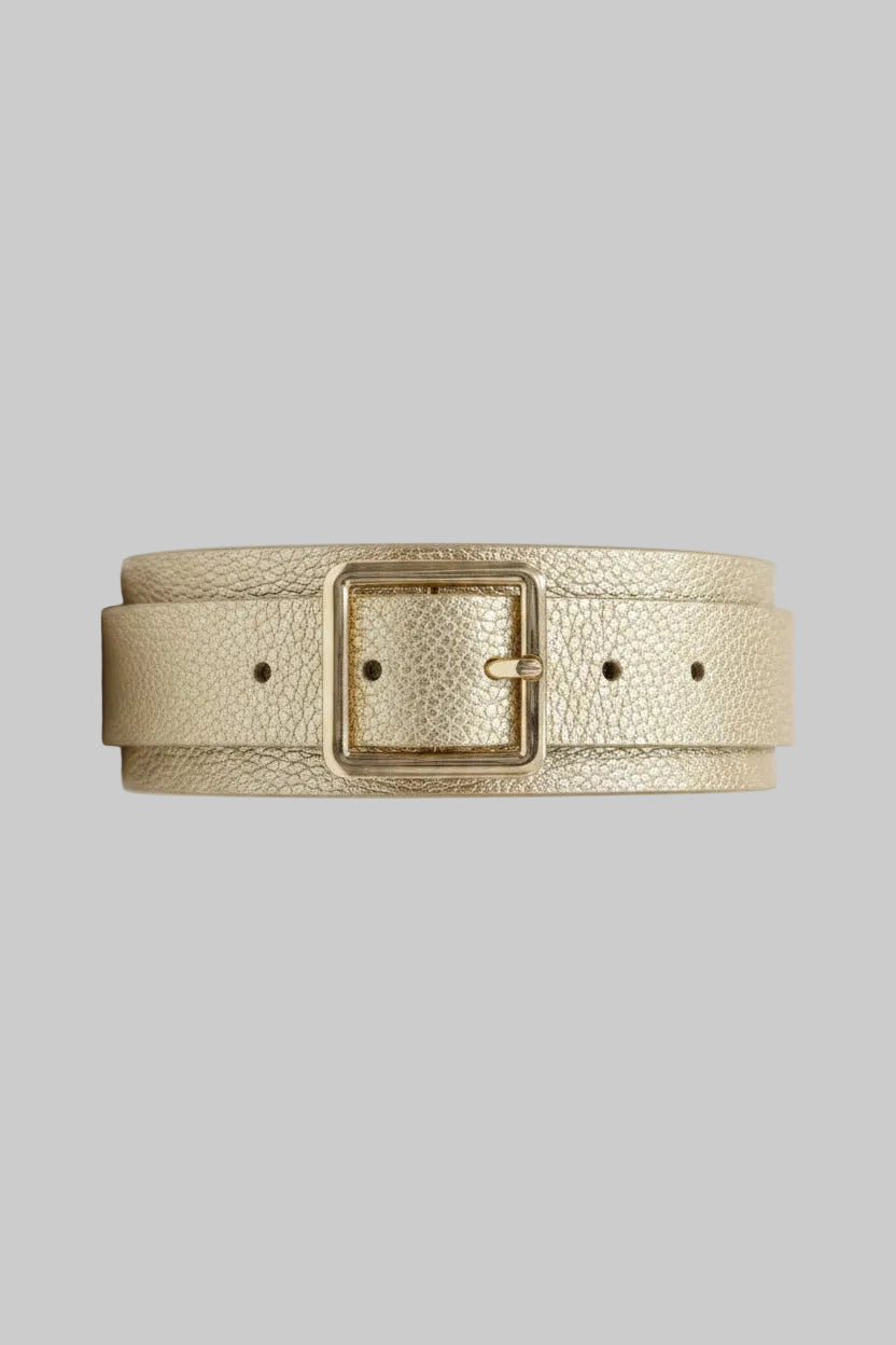 Pearlized Italian Leather Belt